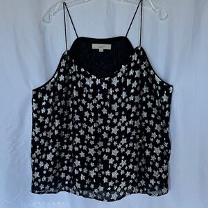 LOFT Black and Silver Starry Women's Top